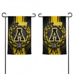 Appalachian State Mountaineers Garden Flag Custom Laurel Wreath Black Best Selling