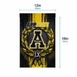 Appalachian State Mountaineers Garden Flag Custom Laurel Wreath Black Best Selling