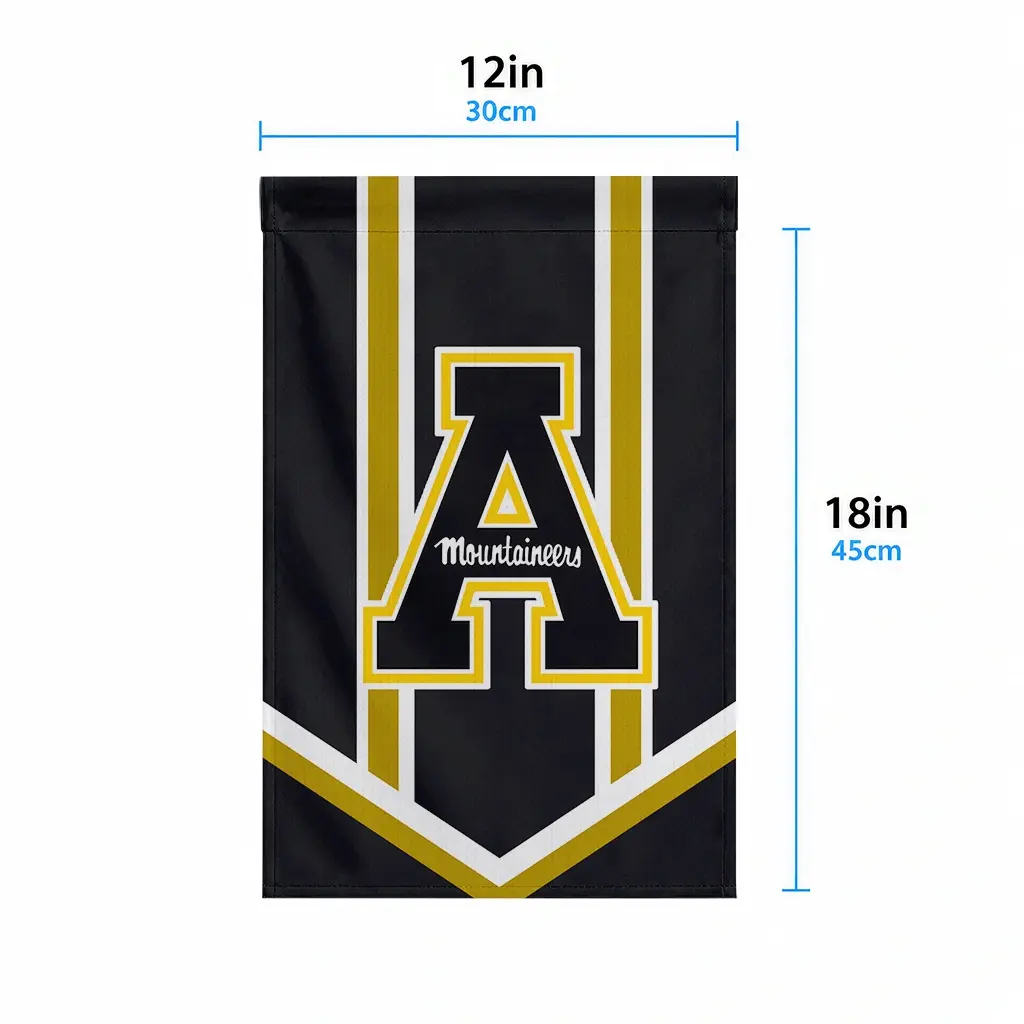 Appalachian State Mountaineers Garden Flag Customized Chevron Stripes Black High Quality Appalachian State Mountaineers Garden Flag Customized Chevron Stripes Black High Quality