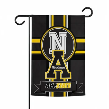 Appalachian State Mountaineers Garden Flag Customized Circle Medallion Black Best Selling