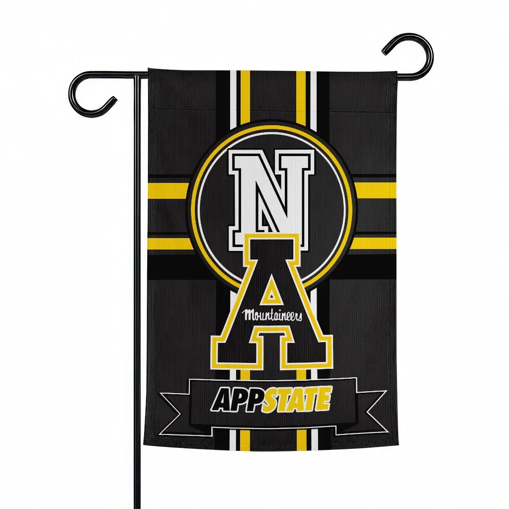 Appalachian State Mountaineers Garden Flag Customized Circle Medallion Black Best Selling Appalachian State Mountaineers Garden Flag Customized Circle Medallion Black Best Selling