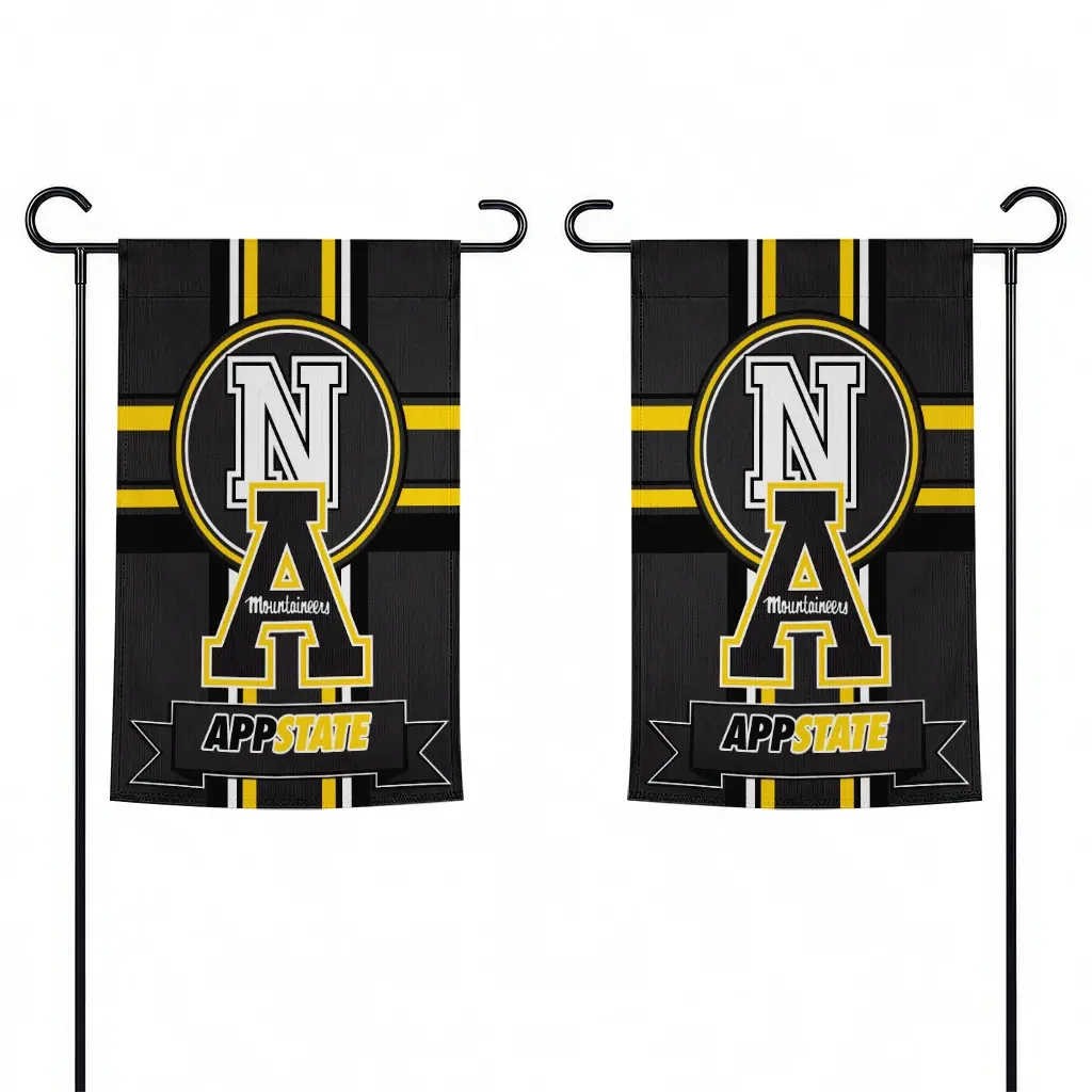 Appalachian State Mountaineers Garden Flag Customized Circle Medallion Black Fashion Forward Appalachian State Mountaineers Garden Flag Customized Circle Medallion Black Fashion Forward