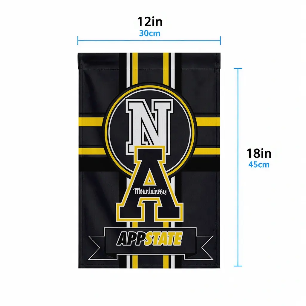 Appalachian State Mountaineers Garden Flag Customized Circle Medallion Black High Quality Appalachian State Mountaineers Garden Flag Customized Circle Medallion Black High Quality
