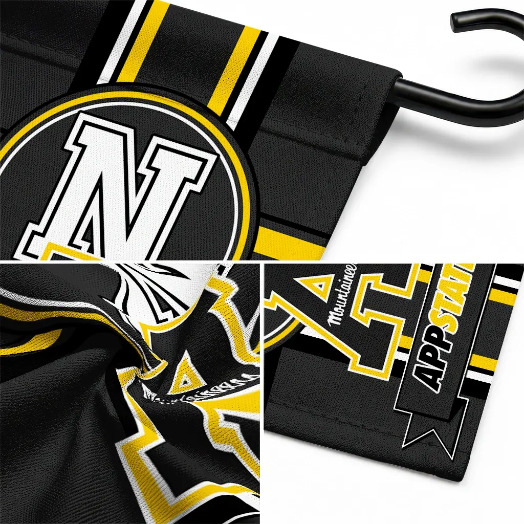 Appalachian State Mountaineers Garden Flag Customized Circle Medallion Black Latest Model Appalachian State Mountaineers Garden Flag Customized Circle Medallion Black Latest Model