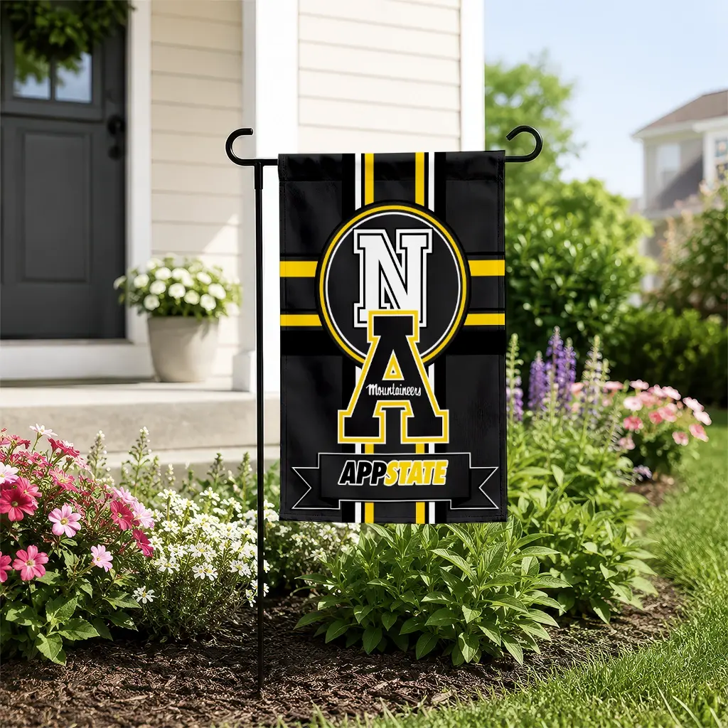 Appalachian State Mountaineers Garden Flag Customized Circle Medallion Black New Arrival Appalachian State Mountaineers Garden Flag Customized Circle Medallion Black New Arrival