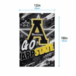 Appalachian State Mountaineers Garden Flag Personalized Glowing Star Black Best Selling