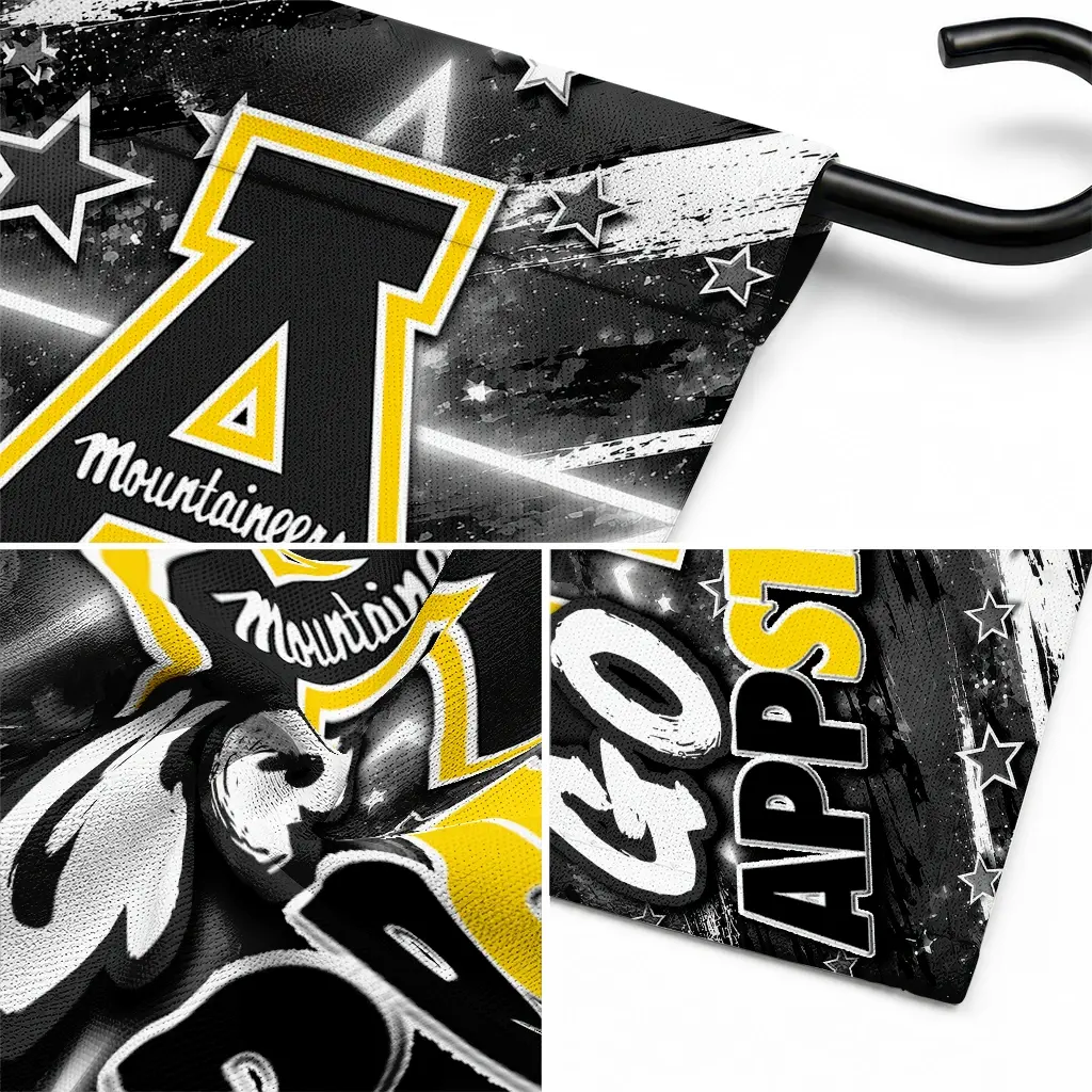 Appalachian State Mountaineers Garden Flag Personalized Glowing Star Black Latest Model Appalachian State Mountaineers Garden Flag Personalized Glowing Star Black Latest Model