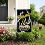 Appalachian State Mountaineers Garden Flag Personalized Swirl Vortex Black Best Selling