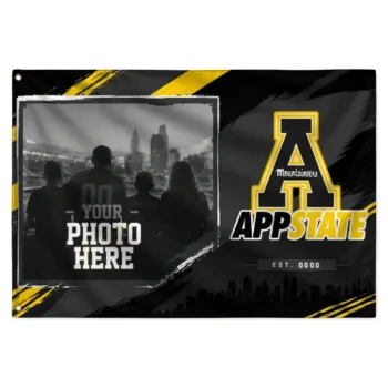 Appalachian State Mountaineers House Flag Custom Framed Photo Black Best Selling