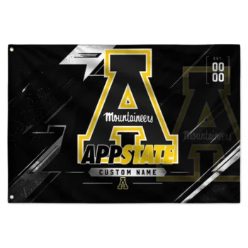 Appalachian State Mountaineers House Flag Custom Speed Slashes Black Best Selling