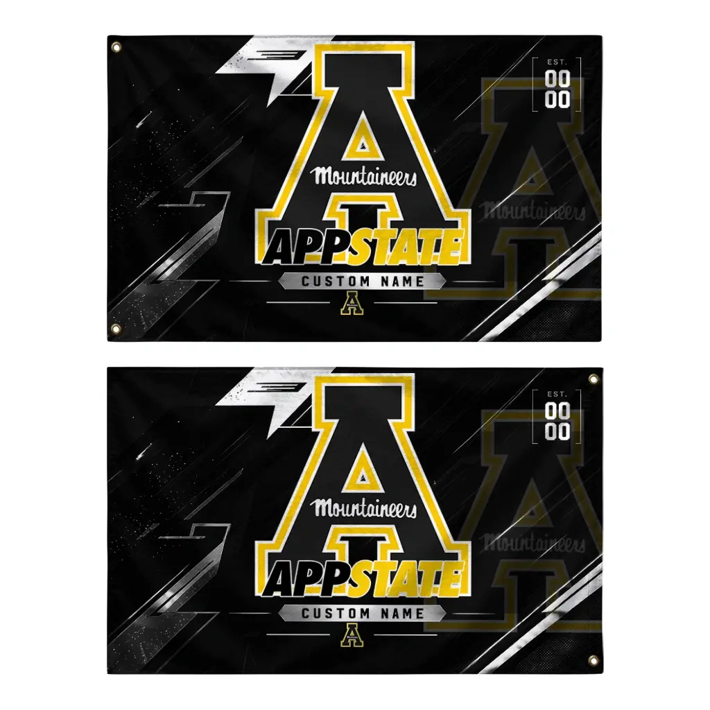 Appalachian State Mountaineers House Flag Custom Speed Slashes Black Fashion Forward Appalachian State Mountaineers House Flag Custom Speed Slashes Black Fashion Forward