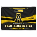 Appalachian State Mountaineers House Flag Customized Brushed Streaks Black Best Selling
