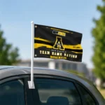 Appalachian State Mountaineers House Flag Customized Brushed Streaks Black Best Selling