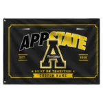 Appalachian State Mountaineers House Flag Customized Ornate Border Black Best Selling