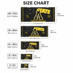 Appalachian State Mountaineers House Flag Customized Ornate Border Black Best Selling
