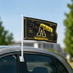 Appalachian State Mountaineers House Flag Customized Ornate Border Black Best Selling