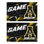 Appalachian State Mountaineers House Flag Personalized Action Streaks Black Best Selling