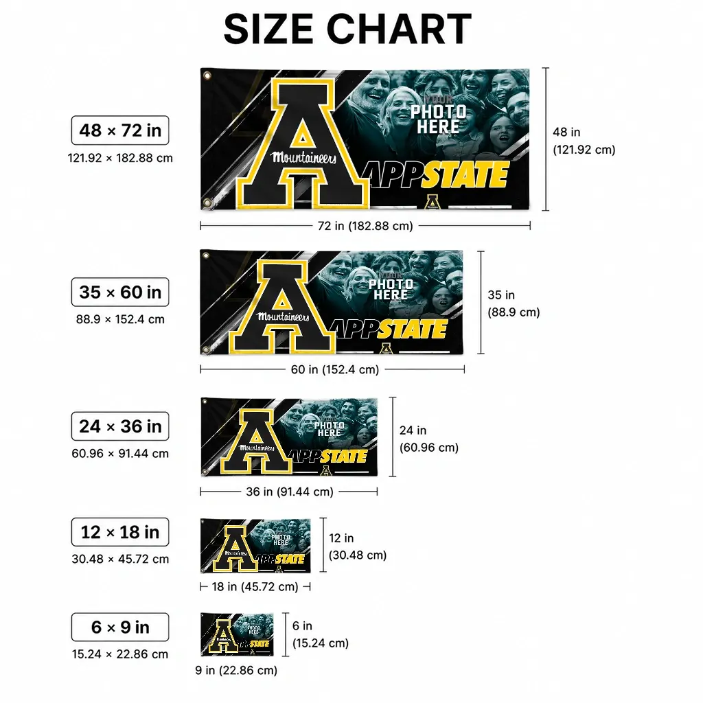 Appalachian State Mountaineers House Flag Personalized Diagonal Stripes Black High Quality Appalachian State Mountaineers House Flag Personalized Diagonal Stripes Black High Quality