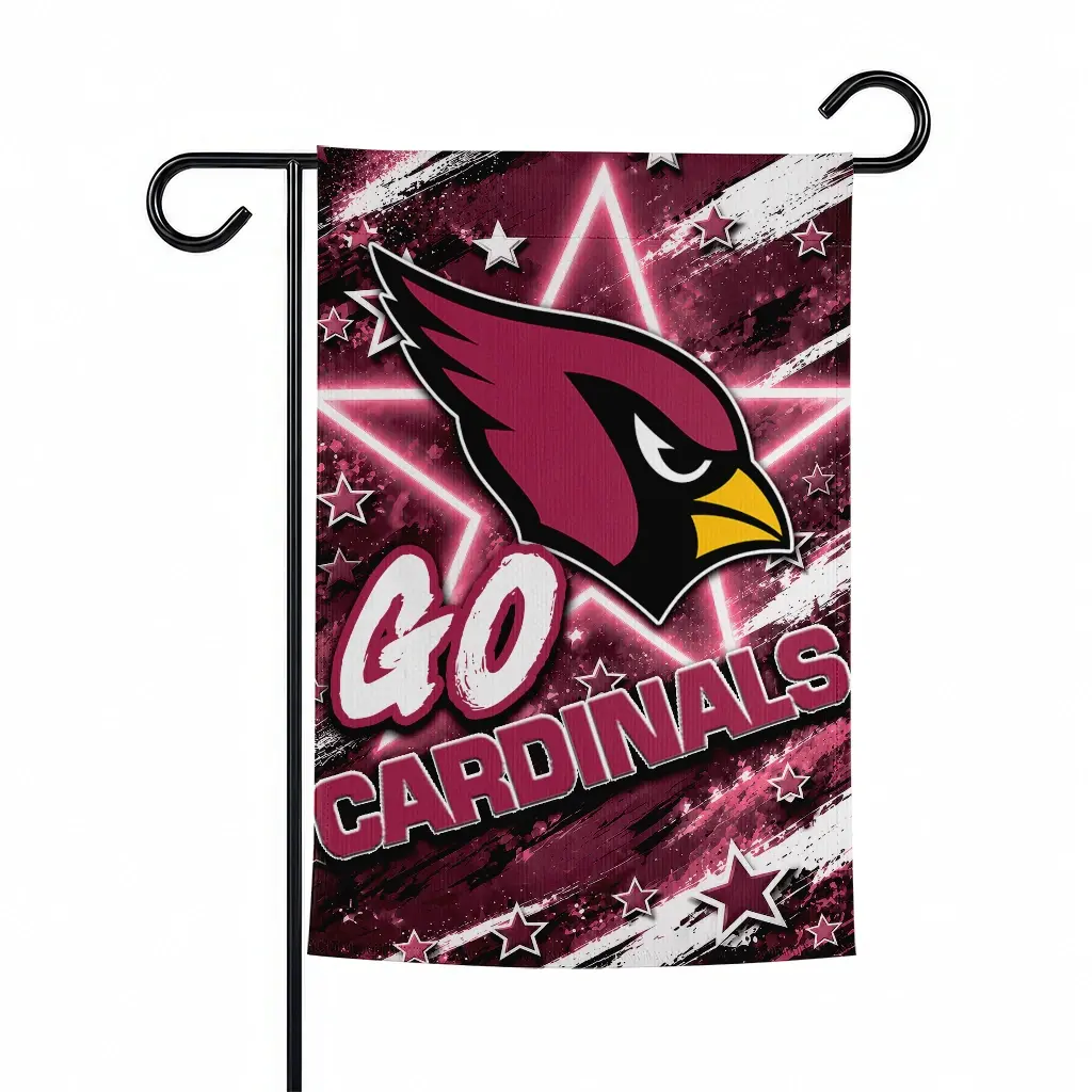 Arizona Cardinals Garden Flag Custom Glowing Star Red Best Selling Arizona Cardinals Garden Flag Custom Glowing Star Red Best Selling