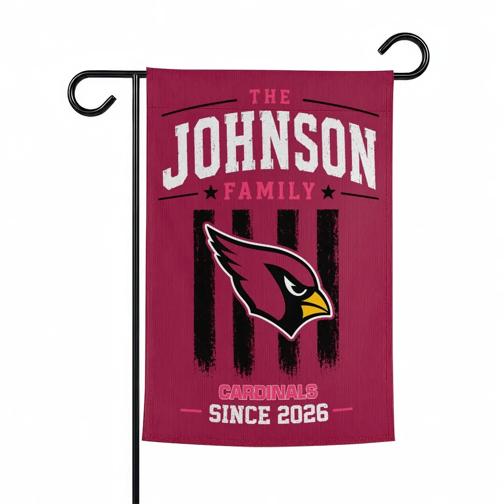 Arizona Cardinals Garden Flag Customized Distressed Stripes Red Best Selling Arizona Cardinals Garden Flag Customized Distressed Stripes Red Best Selling