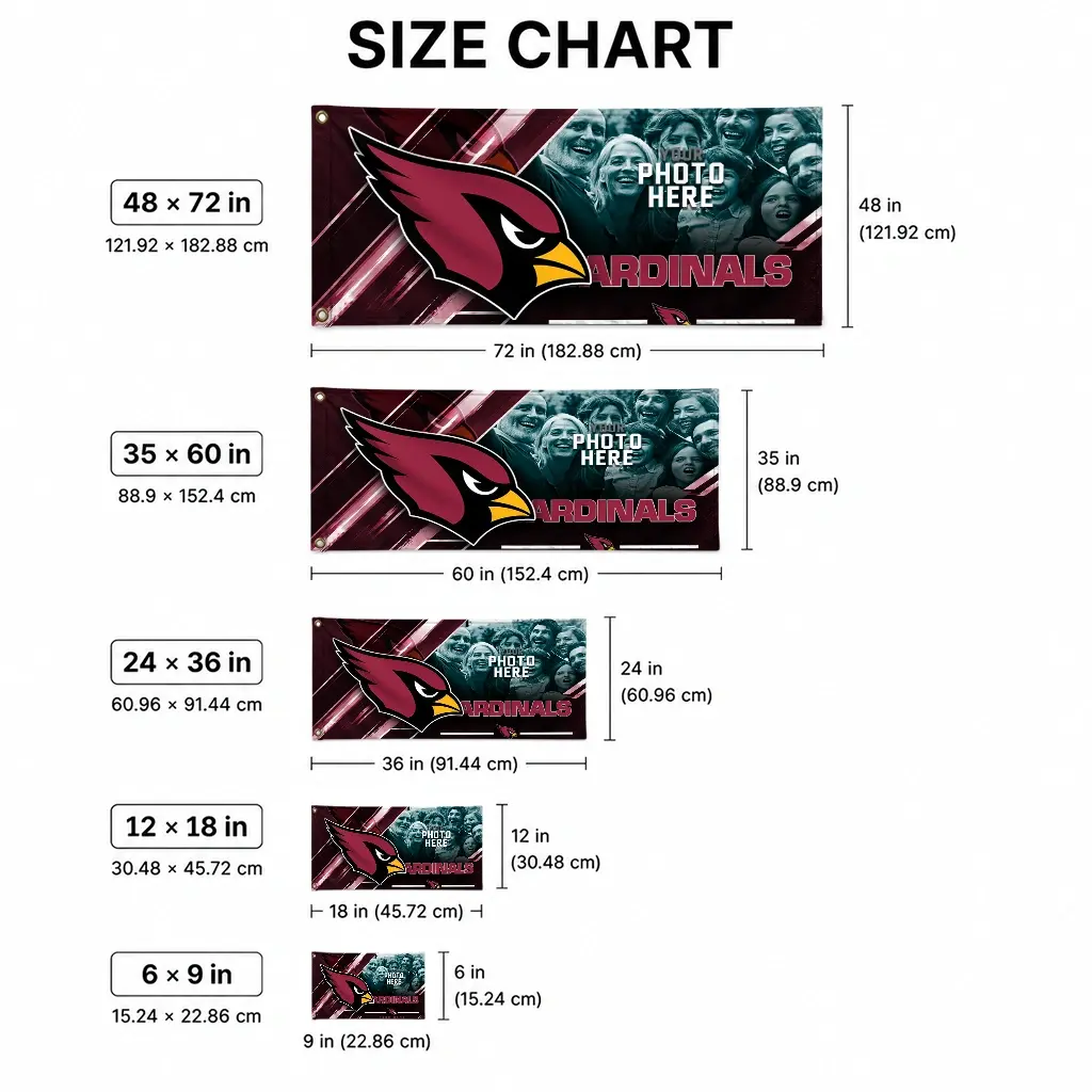 Arizona Cardinals House Flag Custom Diagonal Stripes Red High Quality Arizona Cardinals House Flag Custom Diagonal Stripes Red High Quality