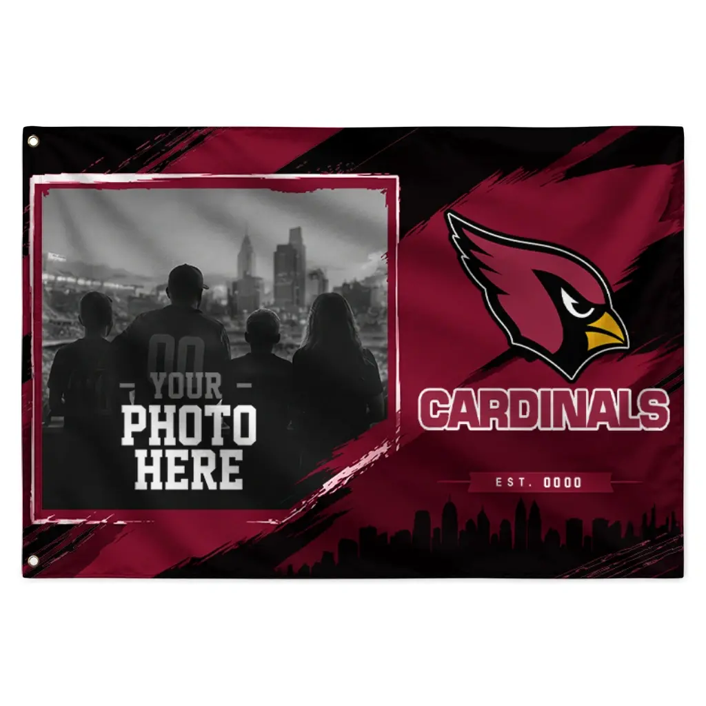 Arizona Cardinals House Flag Customized Framed Photo Red Black Best Selling Arizona Cardinals House Flag Customized Framed Photo Red Black Best Selling