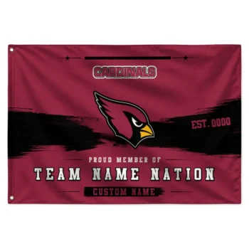 Arizona Cardinals House Flag Personalized Brushed Streaks Red Best Selling