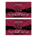 Arizona Cardinals House Flag Personalized Brushed Streaks Red Best Selling