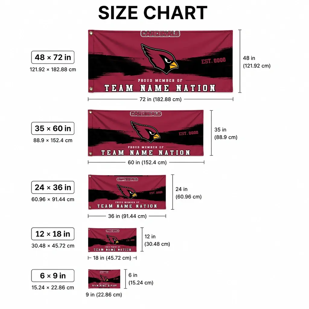 Arizona Cardinals House Flag Personalized Brushed Streaks Red High Quality Arizona Cardinals House Flag Personalized Brushed Streaks Red High Quality