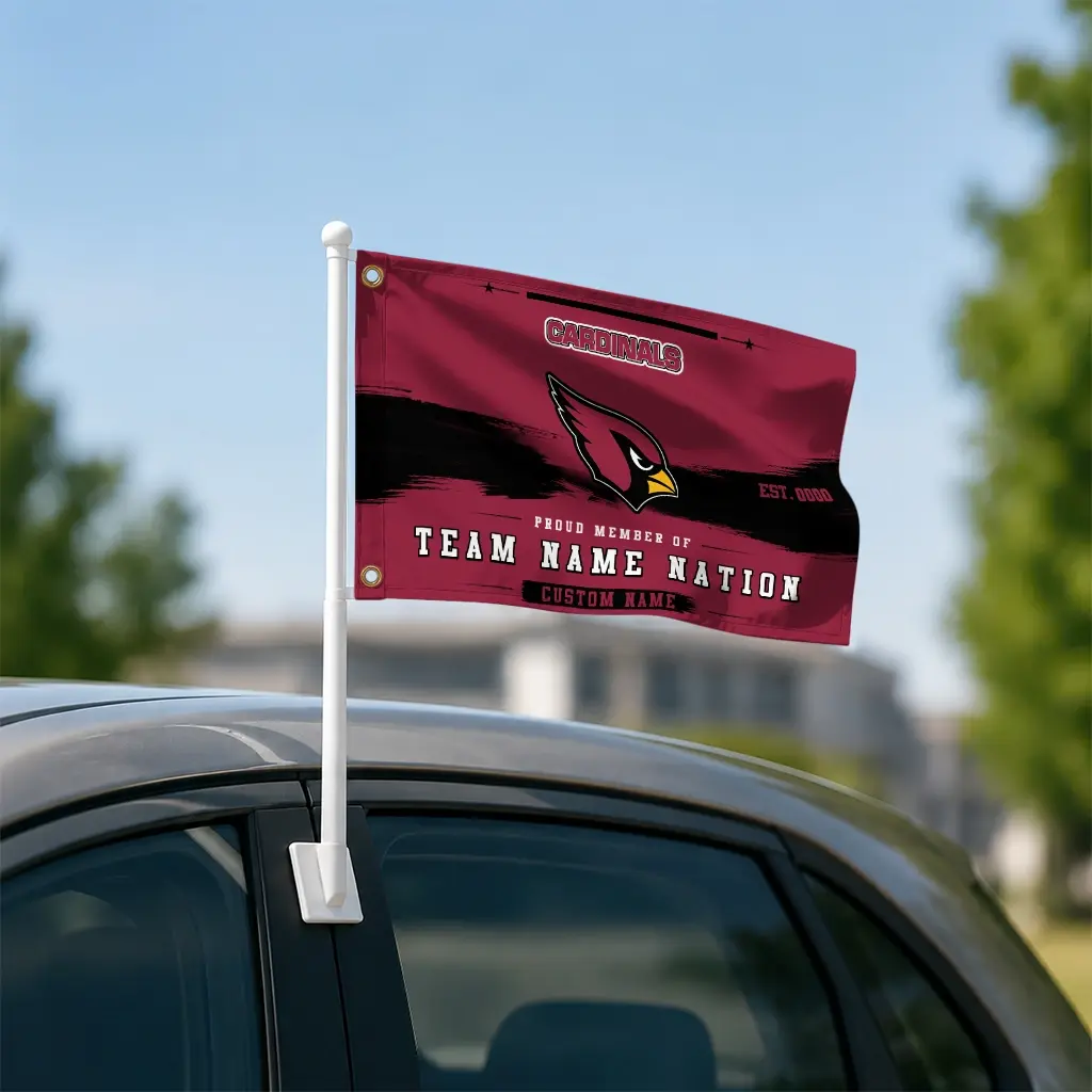 Arizona Cardinals House Flag Personalized Brushed Streaks Red Latest Model Arizona Cardinals House Flag Personalized Brushed Streaks Red Latest Model