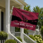 Arizona Cardinals House Flag Personalized Brushed Streaks Red Best Selling