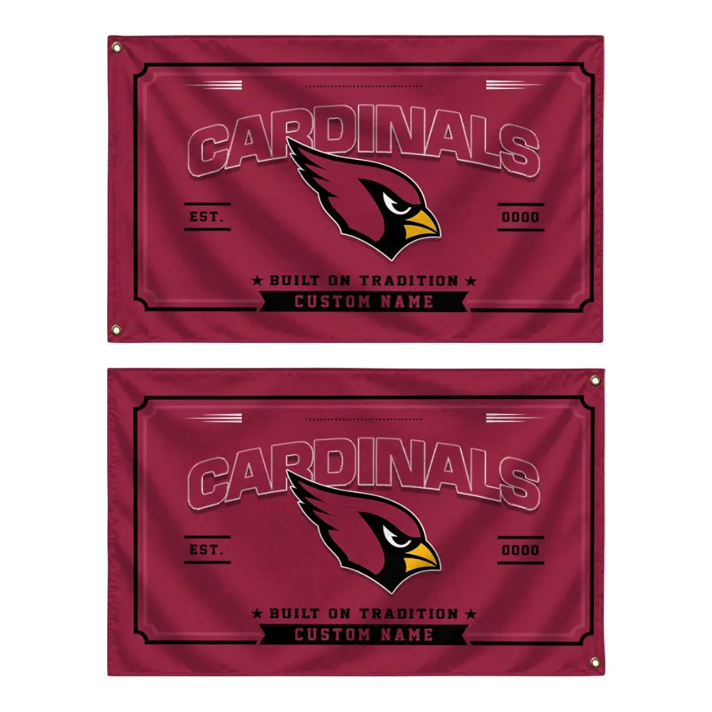 Arizona Cardinals House Flag Personalized Ornate Border Red Fashion Forward Arizona Cardinals House Flag Personalized Ornate Border Red Fashion Forward
