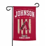 Arizona Diamondbacks Garden Flag Customized Distressed Stripes Red Best Selling
