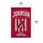Arizona Diamondbacks Garden Flag Customized Distressed Stripes Red Best Selling