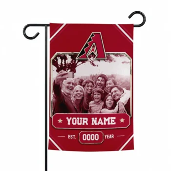 Arizona Diamondbacks Garden Flag - Customized Photo Frame Red
