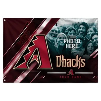 Arizona Diamondbacks House Flag Custom Diagonal Stripes Red Best Selling
