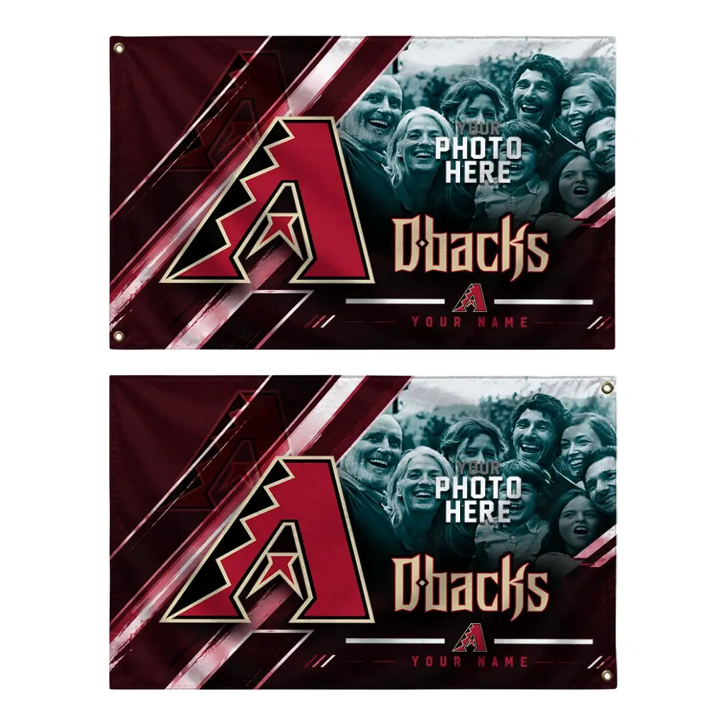 Arizona Diamondbacks House Flag Custom Diagonal Stripes Red Fashion Forward Arizona Diamondbacks House Flag Custom Diagonal Stripes Red Fashion Forward
