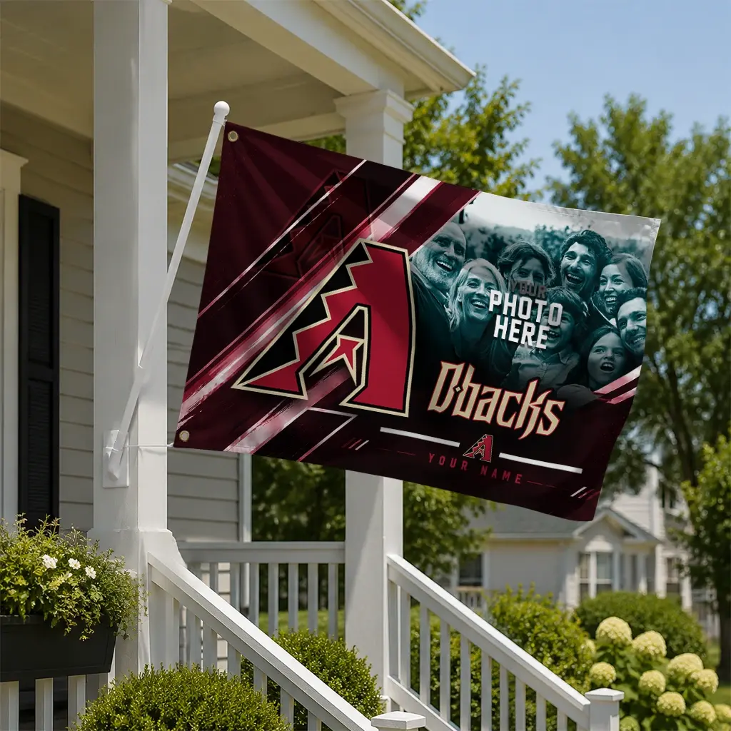 Arizona Diamondbacks House Flag Custom Diagonal Stripes Red New Arrival Arizona Diamondbacks House Flag Custom Diagonal Stripes Red New Arrival