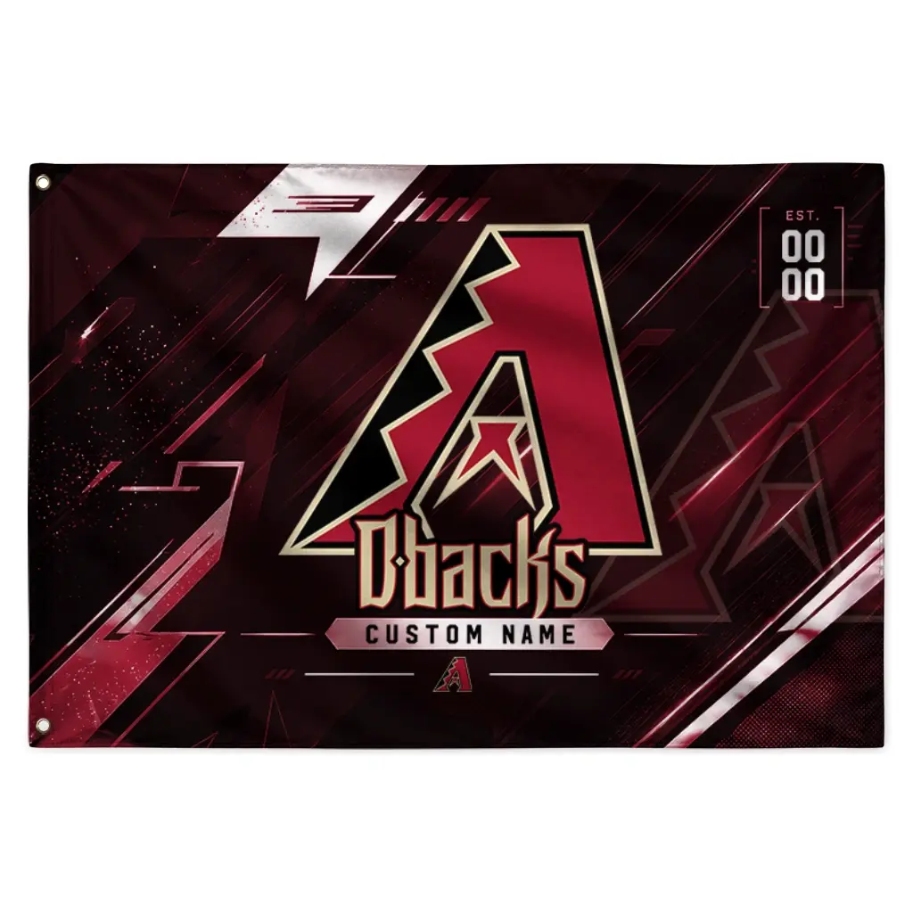 Arizona Diamondbacks House Flag Customized Speed Slashes Red Best Selling Arizona Diamondbacks House Flag Customized Speed Slashes Red Best Selling