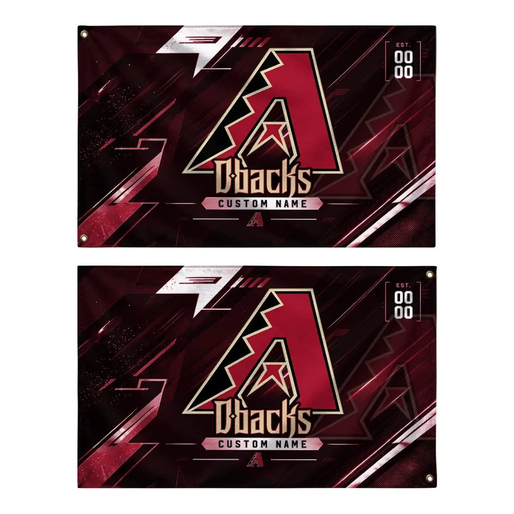 Arizona Diamondbacks House Flag Customized Speed Slashes Red Fashion Forward Arizona Diamondbacks House Flag Customized Speed Slashes Red Fashion Forward