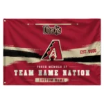 Arizona Diamondbacks House Flag Personalized Brushed Streaks Red Best Selling