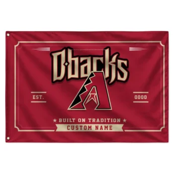 Arizona Diamondbacks House Flag Personalized Ornate Border Red Best Selling
