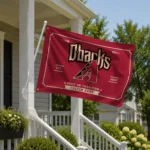 Arizona Diamondbacks House Flag Personalized Ornate Border Red Best Selling
