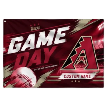 Arizona Diamondbacks House Flag Personalized Tech Panels Red Best Selling