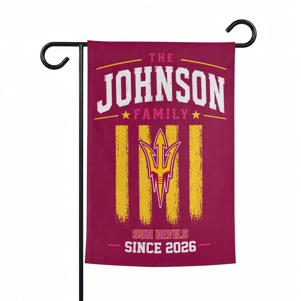 Arizona State Sun Devils Garden Flag Custom Distressed Stripes Maroon Best Selling Arizona State Sun Devils Garden Flag Custom Distressed Stripes Maroon Best Selling