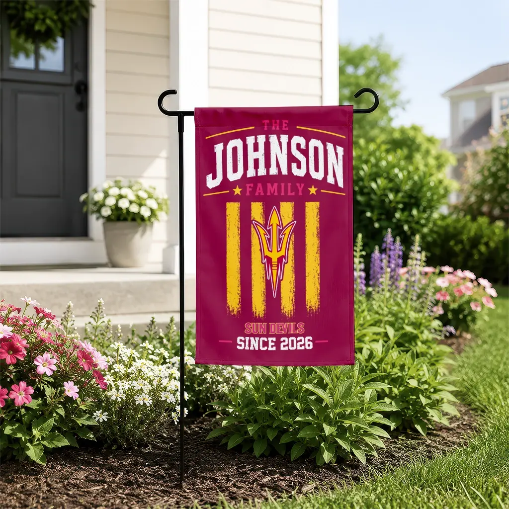 Arizona State Sun Devils Garden Flag Custom Distressed Stripes Maroon New Arrival Arizona State Sun Devils Garden Flag Custom Distressed Stripes Maroon New Arrival