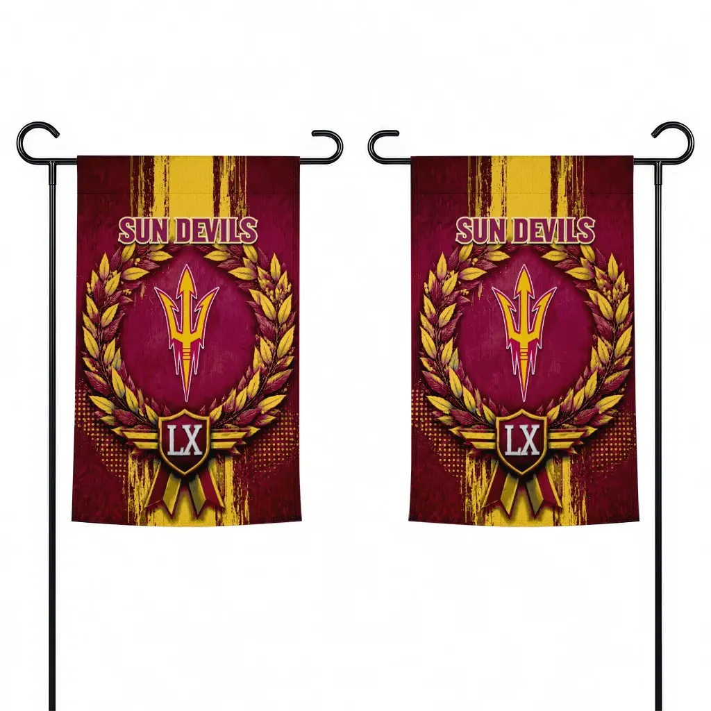 Arizona State Sun Devils Garden Flag Custom Laurel Wreath Maroon Fashion Forward Arizona State Sun Devils Garden Flag Custom Laurel Wreath Maroon Fashion Forward