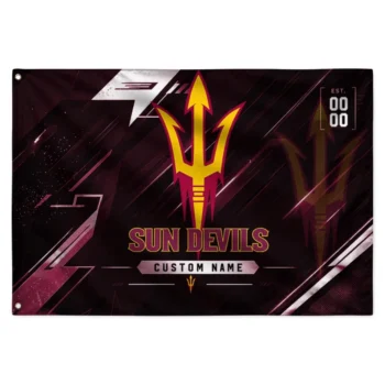 Arizona State Sun Devils House Flag Custom Speed Slashes Maroon Best Selling