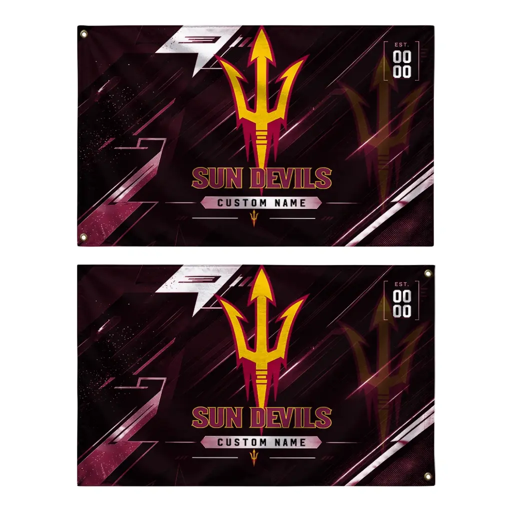 Arizona State Sun Devils House Flag Custom Speed Slashes Maroon Fashion Forward Arizona State Sun Devils House Flag Custom Speed Slashes Maroon Fashion Forward