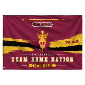 Arizona State Sun Devils House Flag Customized Brushed Streaks Maroon Best Selling